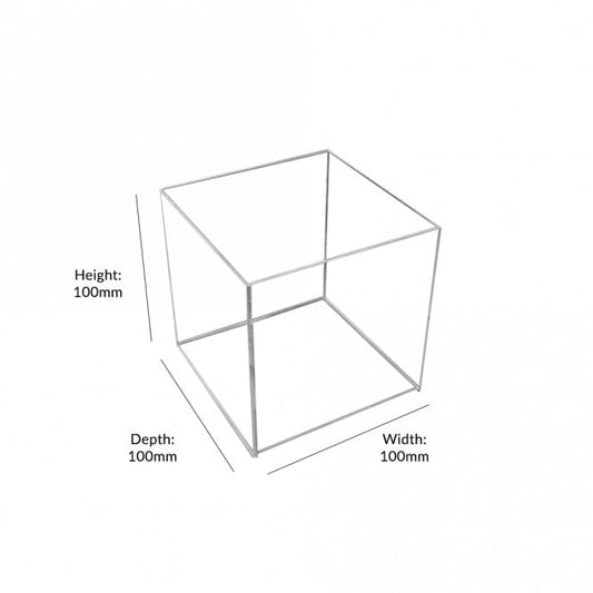 Acrylic Cube Display Stand Square 5 Sided Box Perspex Tray Case Shop Holder