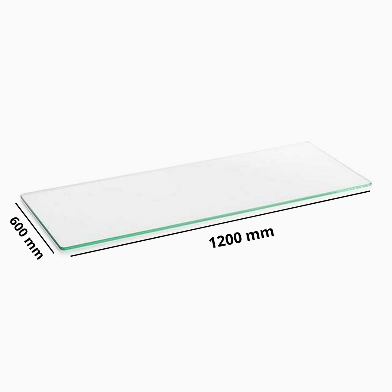 1200mm x 600mm x 8mm-Clear Tempered Glass Shelf Panel Storage Sheet Shelving Display Bathroom Shelves