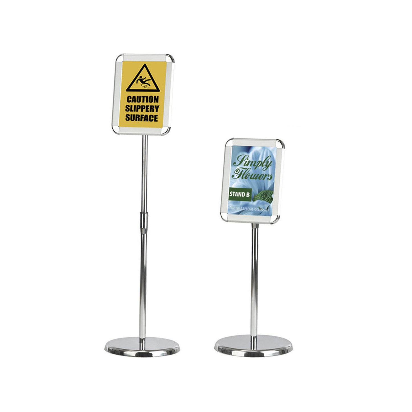 Floor Standing Poster Display Easy Access Snap Frame Menu Restaurant Stand