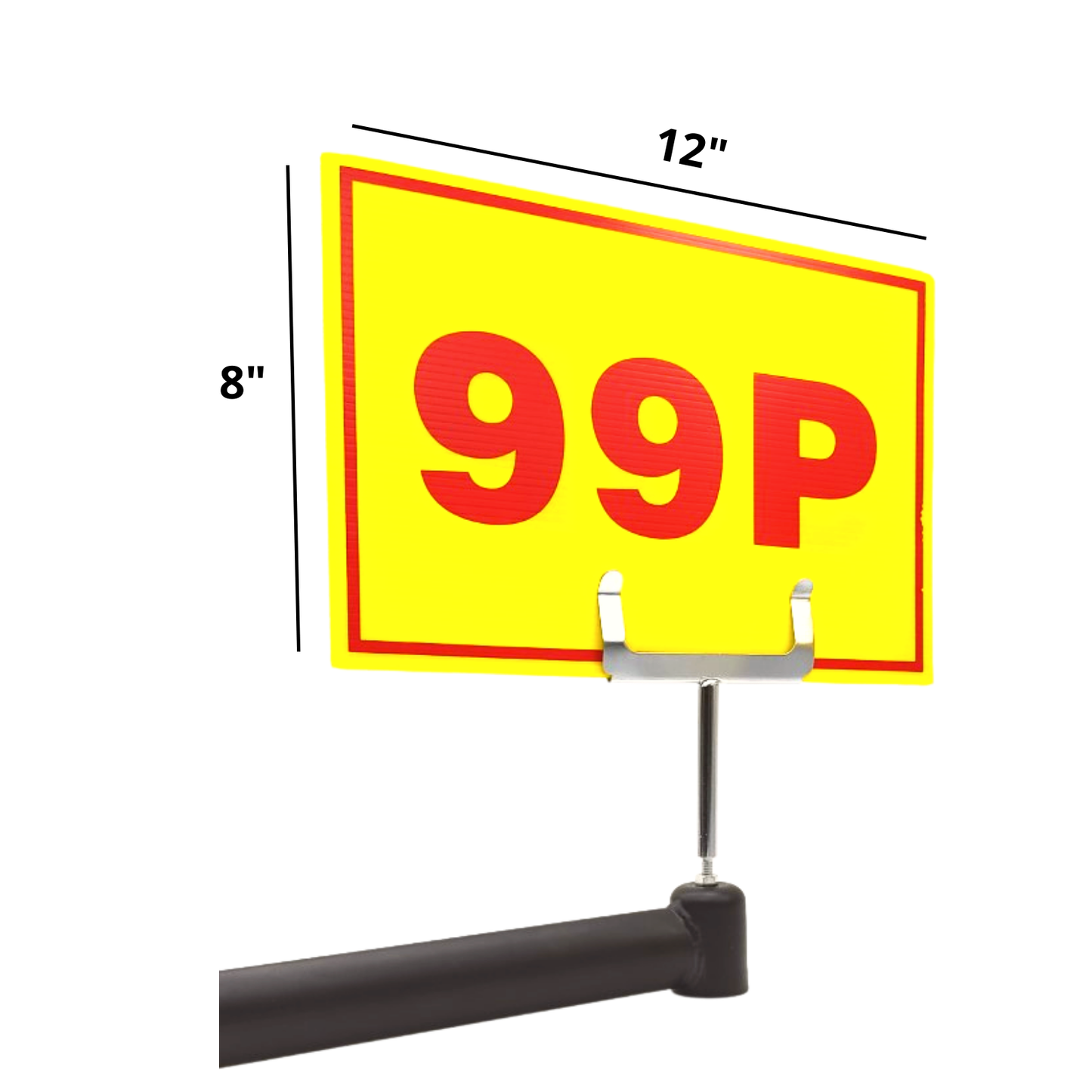 Yellow & Red Correx Market Price Sale Card Sign Board Double-Sided & Waterproof
