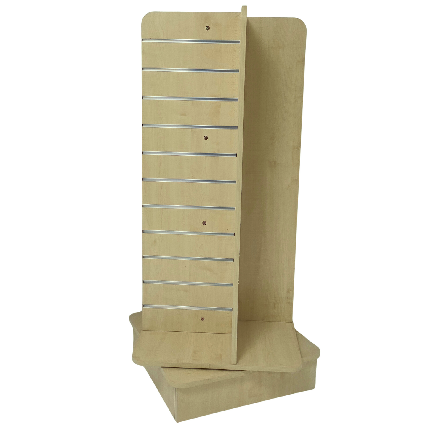 4 Way Rotated Slimline Slatwall Gondola Aluminium Inserts Display Area - 1.68m²