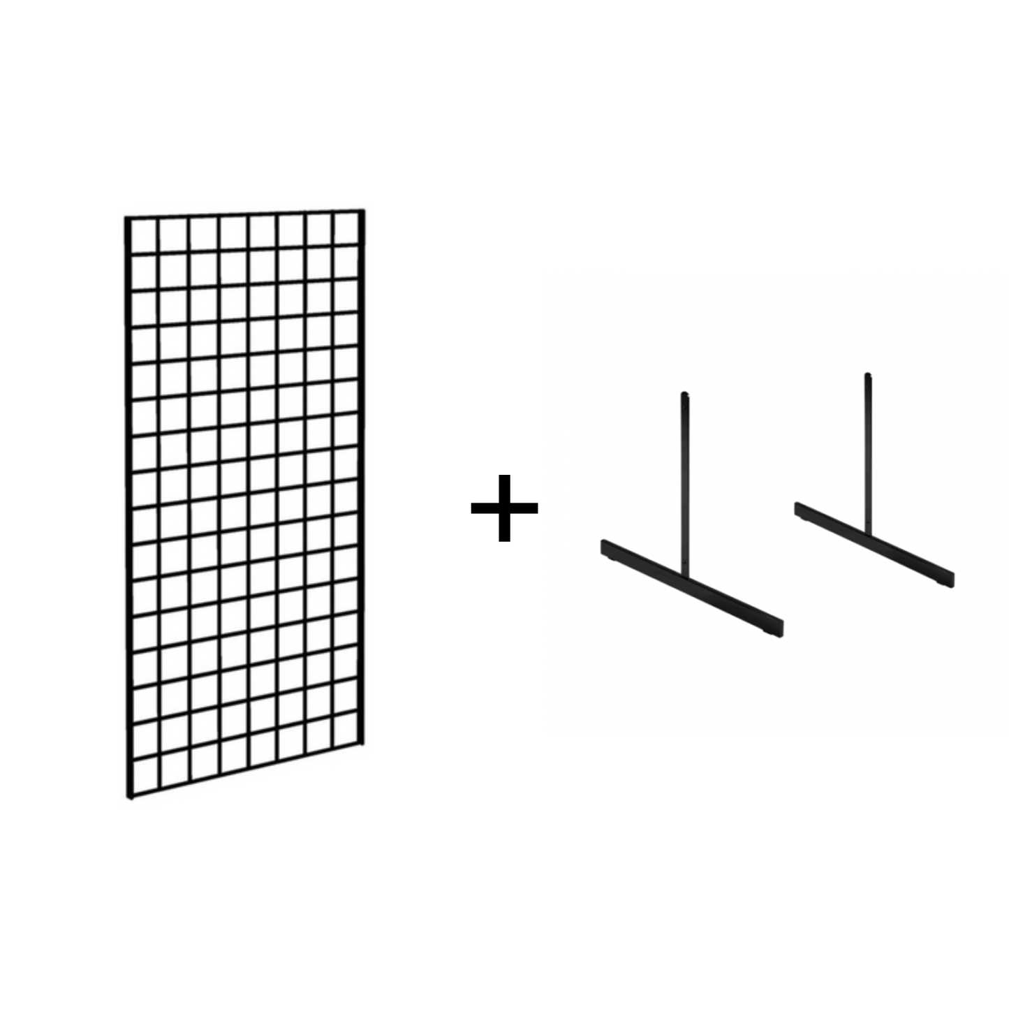 5ft Black Grid Panels Extra Heavy Duty Grid Mesh Panels with L-Leg or T-Leg