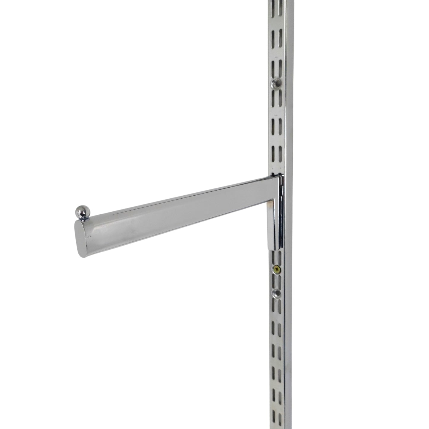 Chrome Straight Arm For Twin Slot Uprights For Retail Display Shopfittings
