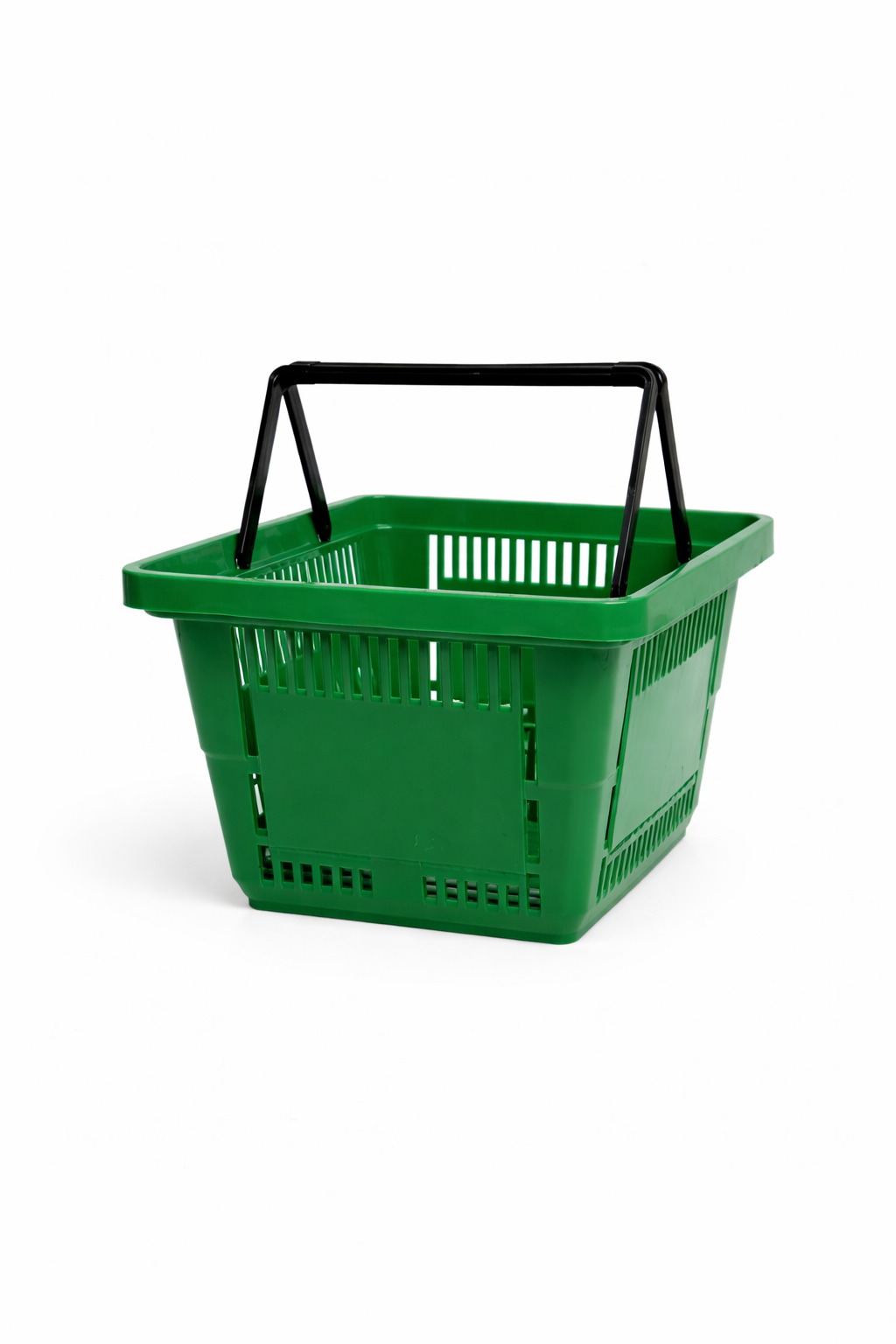 21L Green Plastic Shopping Baskets with Handles – Retail Store Carry Baskets