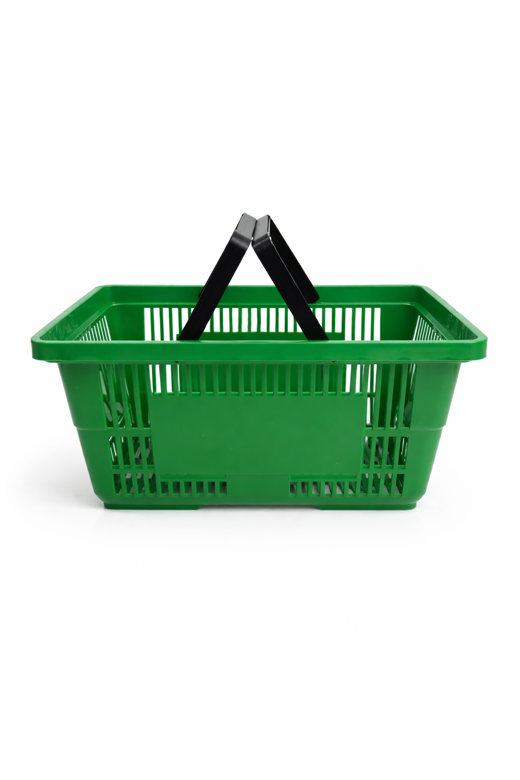 28L Green Retail Shopping Basket with Handles – Heavy Duty Plastic Basket (Copy)
