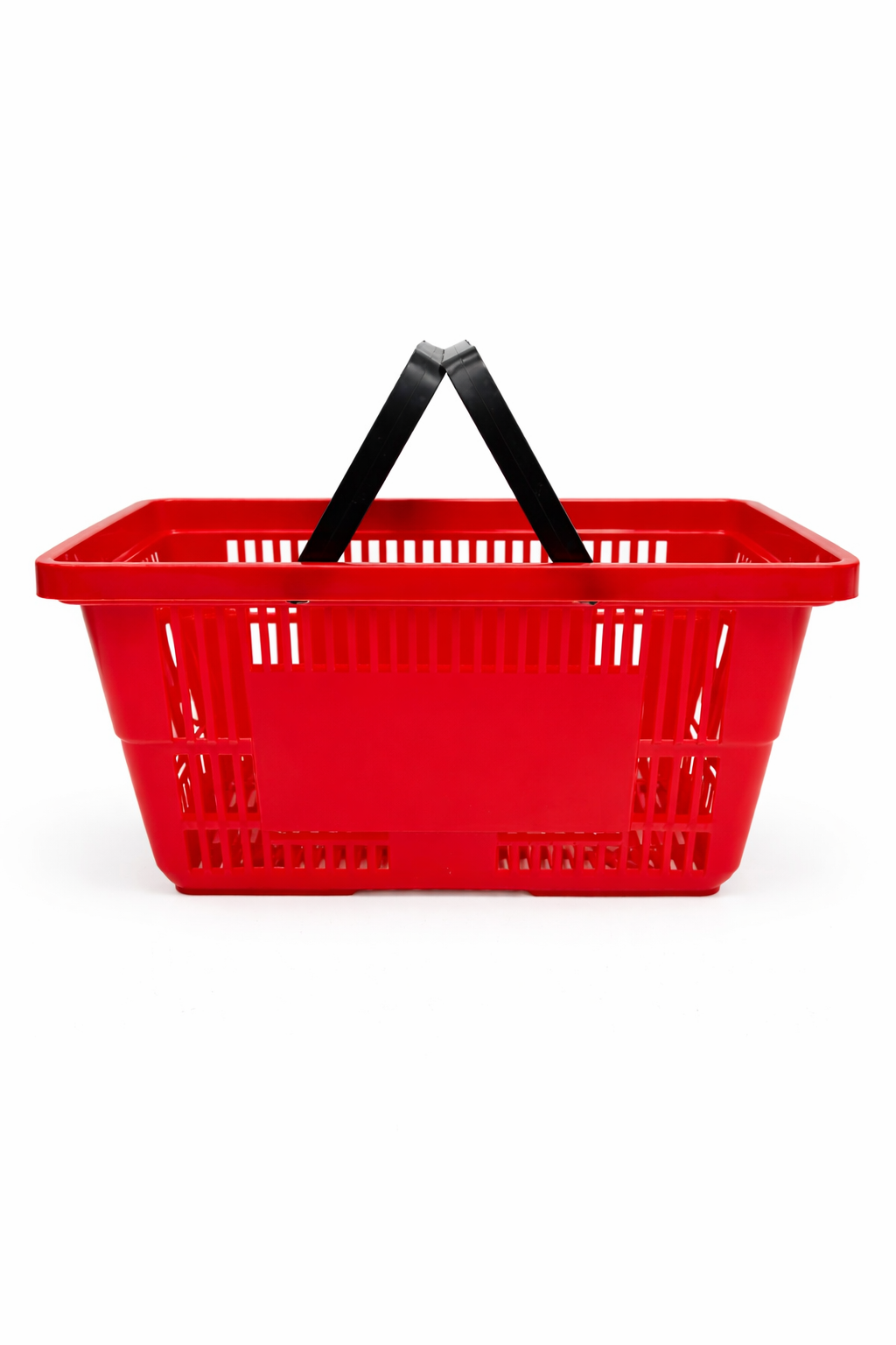 21L Plastic Shopping Basket with Handles – Heavy Duty Shopping Basket for Retail Stores