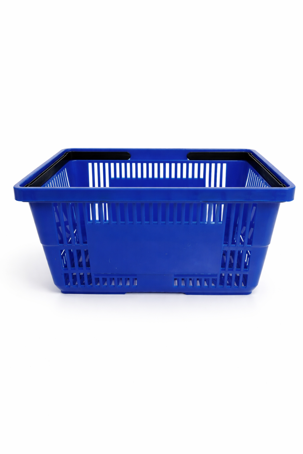 28L Blue Retail Shopping Basket with Handles – Heavy Duty Plastic Basket