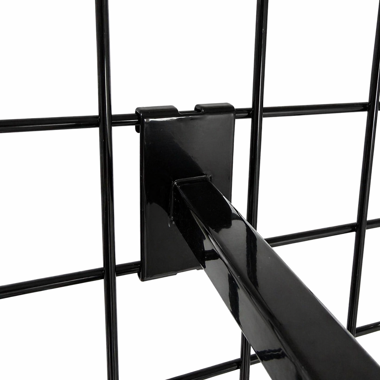 Black Forward Display Arm For Grid Mesh Panels