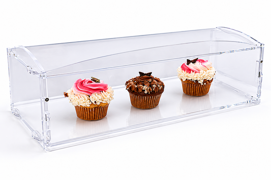 Clear Acrylic Bakery Pastry Display Case Stand – Countertop Cake, Donut, Cupcake & Dessert Display Cabinet