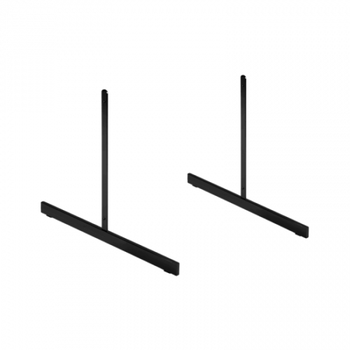Pair Of Freestanding Heavy-duty Black T-legs For Use On Grid Mesh Panels