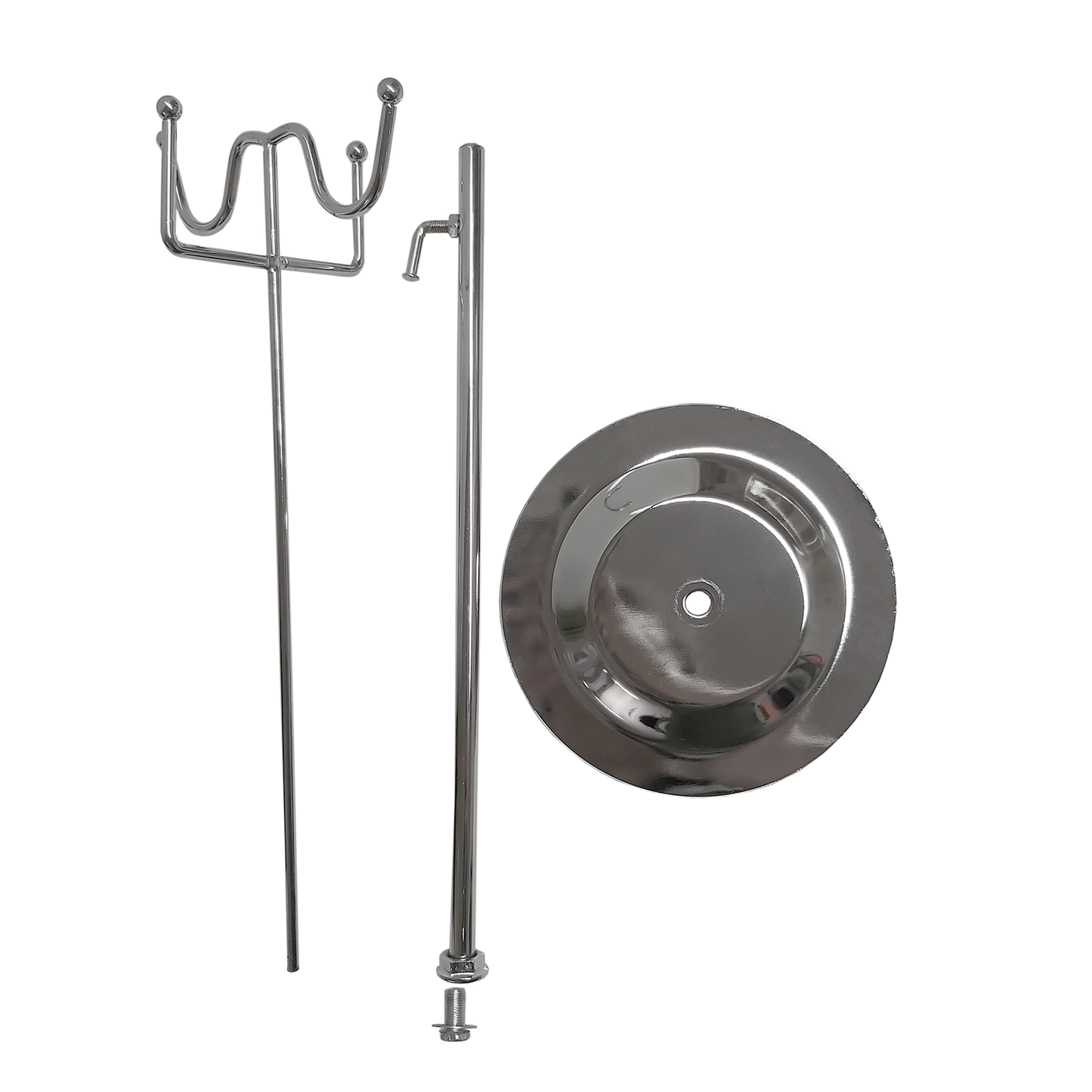 4 Hooks adjustable Handbag Bag Display Stand Scarf Hat Chrome Retail Shop