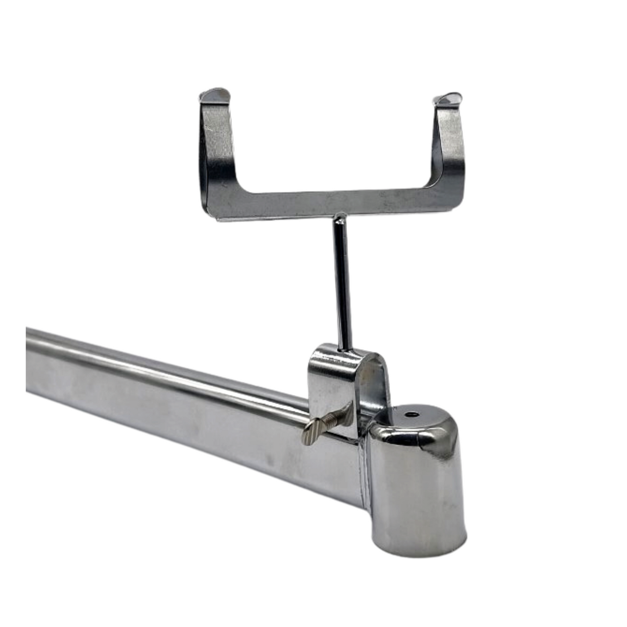 Chrome Display Price Ticket Card Holder Clothes Rail -Oval Clamp