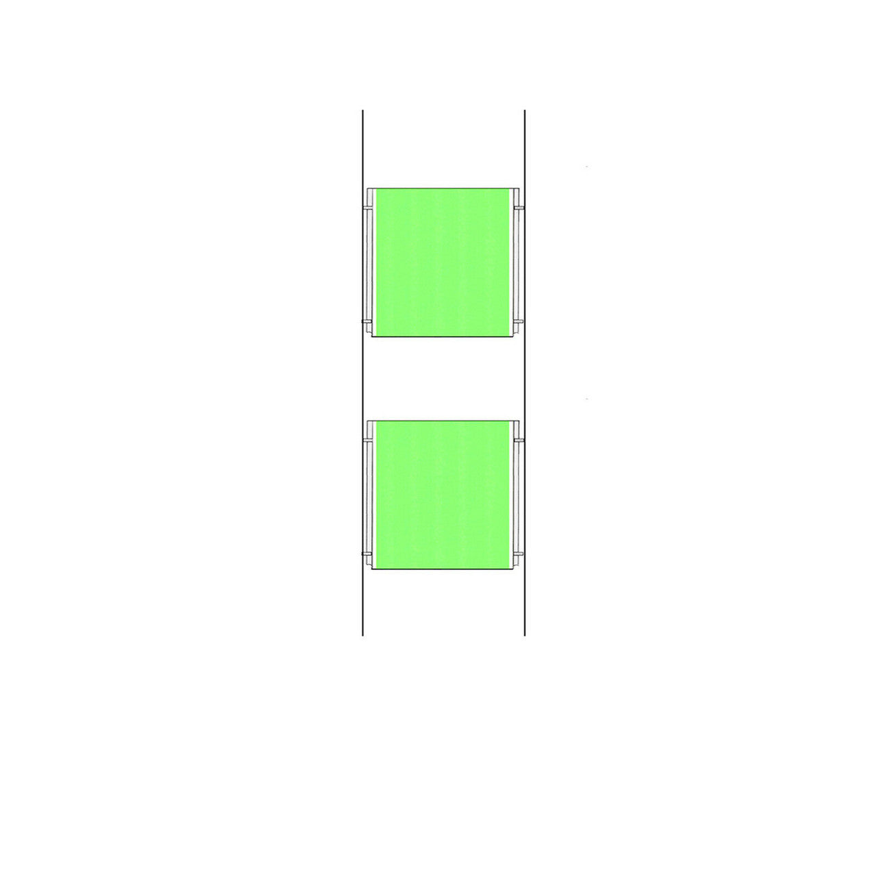 New 2xA3 Wire Cable System Acrylic Poster Holder Shop Window Sign Display Stand
