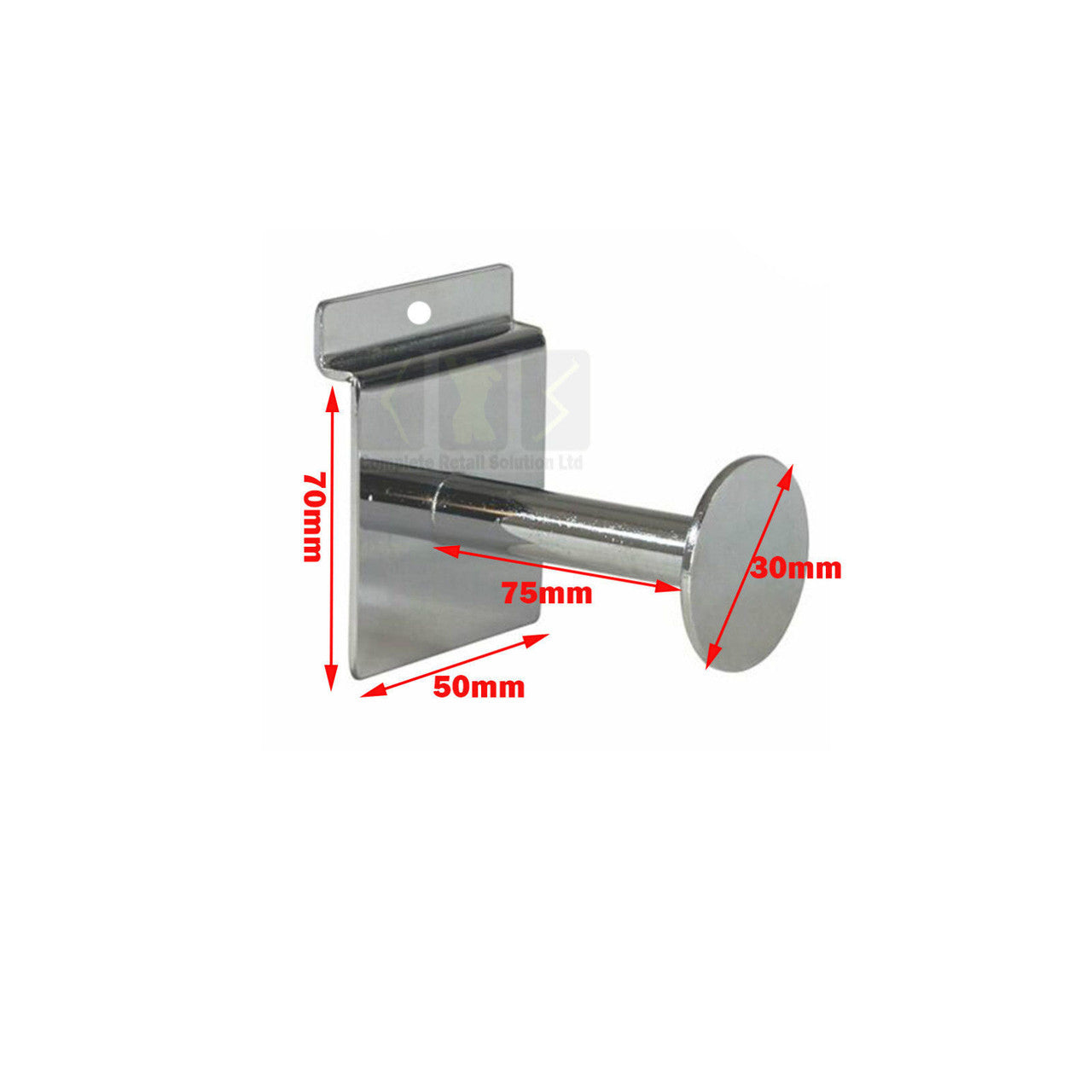 Faceout Straight Arm For Slatwall Clothing Hangers And Retail Display