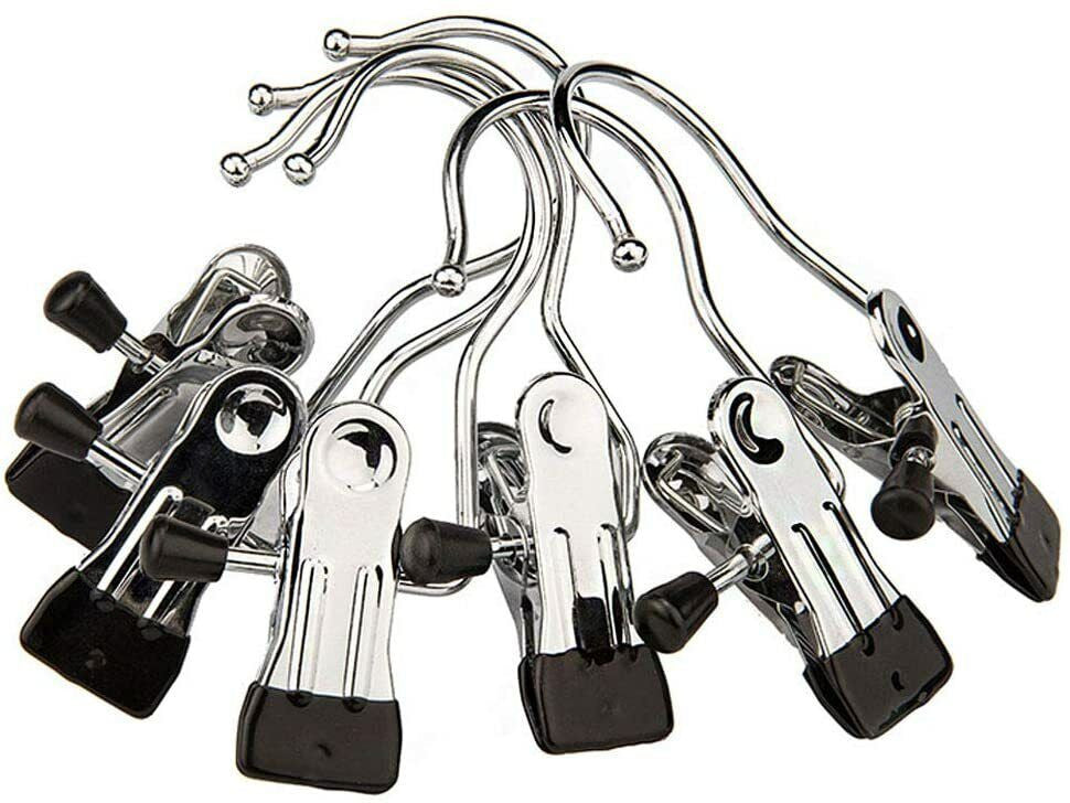 SINGLE CLIP 12CM 30CM 40CM CHROME METAL DOUBLE CLIP HANGERS FOR JEANS SKIRT SHOP
