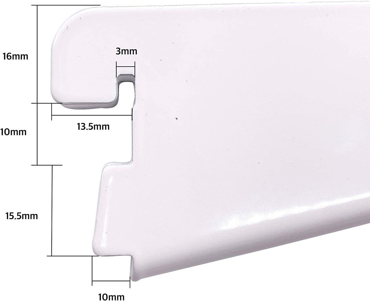 Super Heavy Duty 27cm OR 270mm White MSF Twin Slot Shelving Bracket