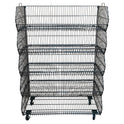 Black  5 x Tier Stackable Display Baskets-100cm