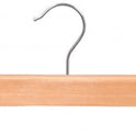 100x 28cm Wooden Trouser Clips Hangers With Solid Wood 360 Degree Swivel Hook Non-slip