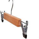 100x 28cm Wooden Trouser Clips Hangers With Solid Wood 360 Degree Swivel Hook Non-slip