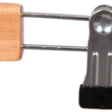 100x 28cm Wooden Trouser Clips Hangers With Solid Wood 360 Degree Swivel Hook Non-slip