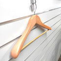 100x 45cm Wooden Suit Hangers With Broad Ends And Trouser Bar Extra Heavy Duty
