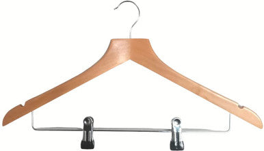 Adult Oak With Metal Clips Hangers