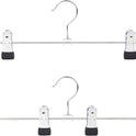 100x Metal Clip Coat Hangers, 30cm Clothes Hangers For Trousers & Skirts
