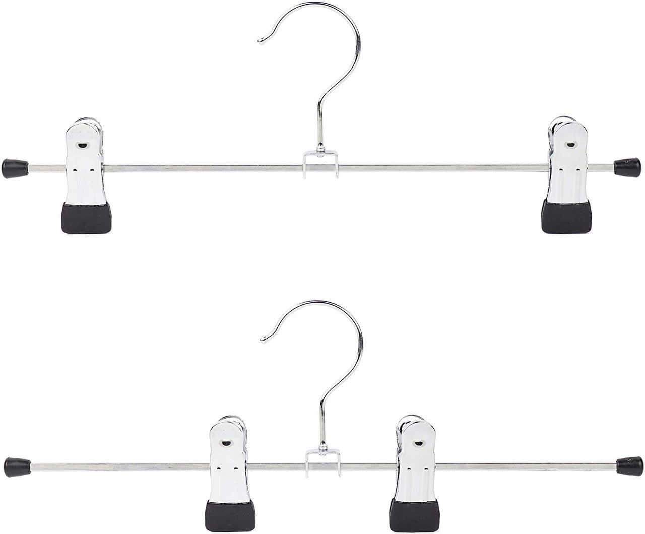 100x Metal Clip Coat Hangers, 30cm Clothes Hangers For Trousers & Skirts