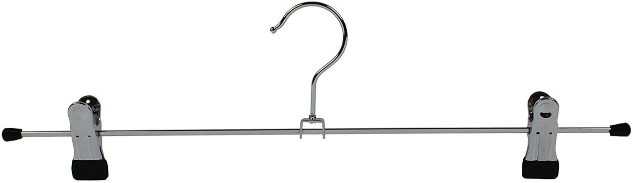 100x Metal Clip Coat Hangers, 40cm Clothes Hangers For Trousers & Skirts