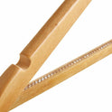 100x Wooden 45cm Coat Clothes Garment Hangers with Non Slip Teeth Trouser Bar