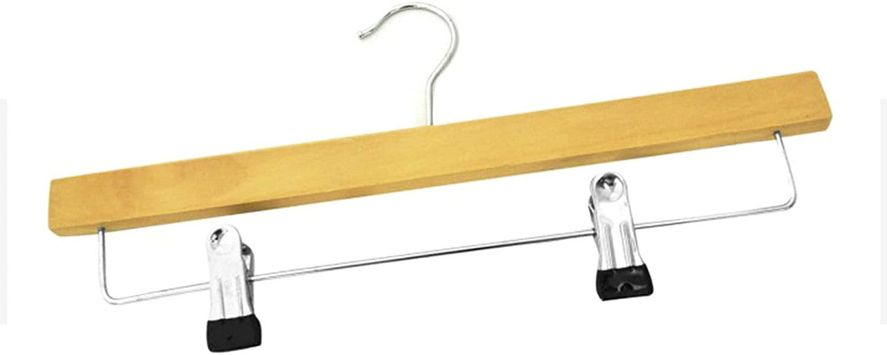 Wooden Trouser, Skirt Hangers With Clips, Coat Clothes Hangers