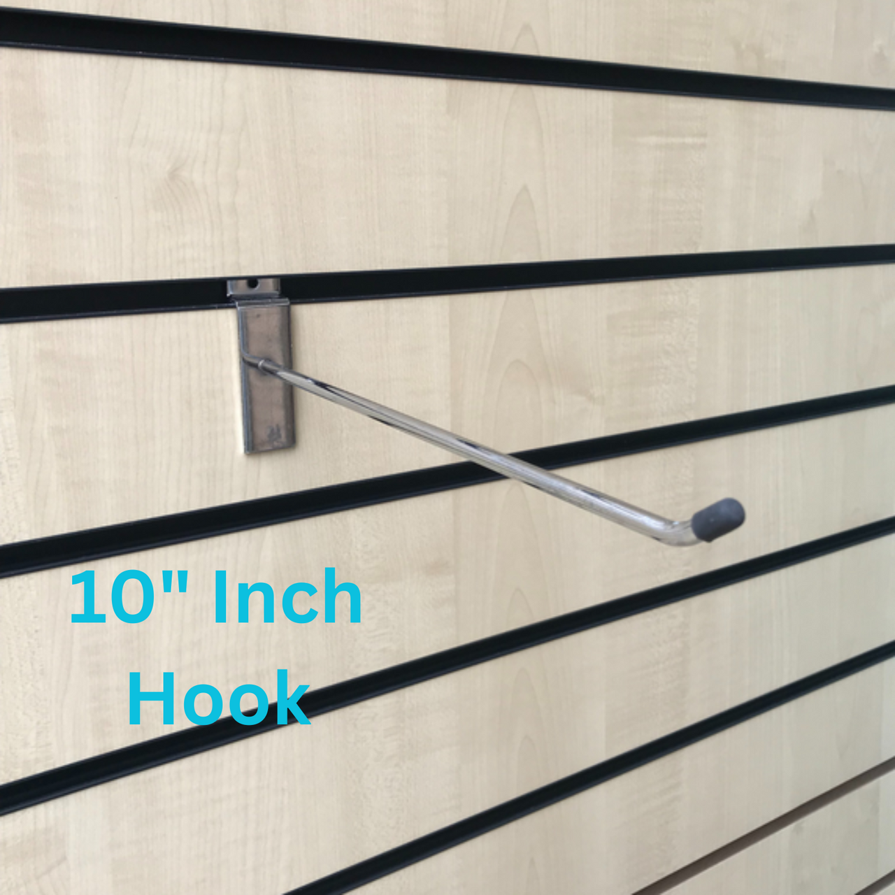 10" 45 Degree Slatwall Hooks Accessory Single Prong Shop Display (10 Inch)