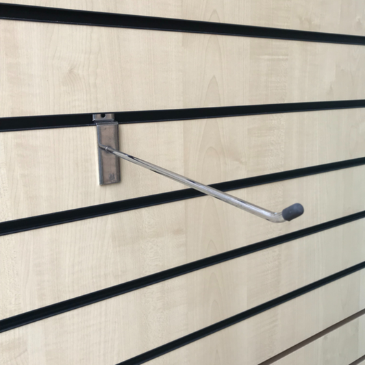 10" 45 Degree Slatwall Hooks Accessory Single Prong Shop Display (10 Inch)