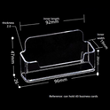 10x Acrylic Desktop Business Card Display Counter Dispenser Holder Stands