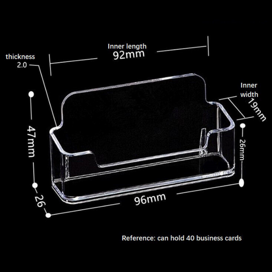 10x Acrylic Desktop Business Card Display Counter Dispenser Holder Stands