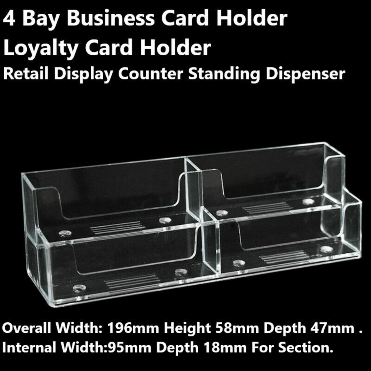 4 Pocket 2 Tier Landscape Business Card Holder