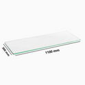 1100mm*300mm*6mm-Clear Tempered Glass Shelf Panel Storage Sheet Shelving Display Bathroom Shelves