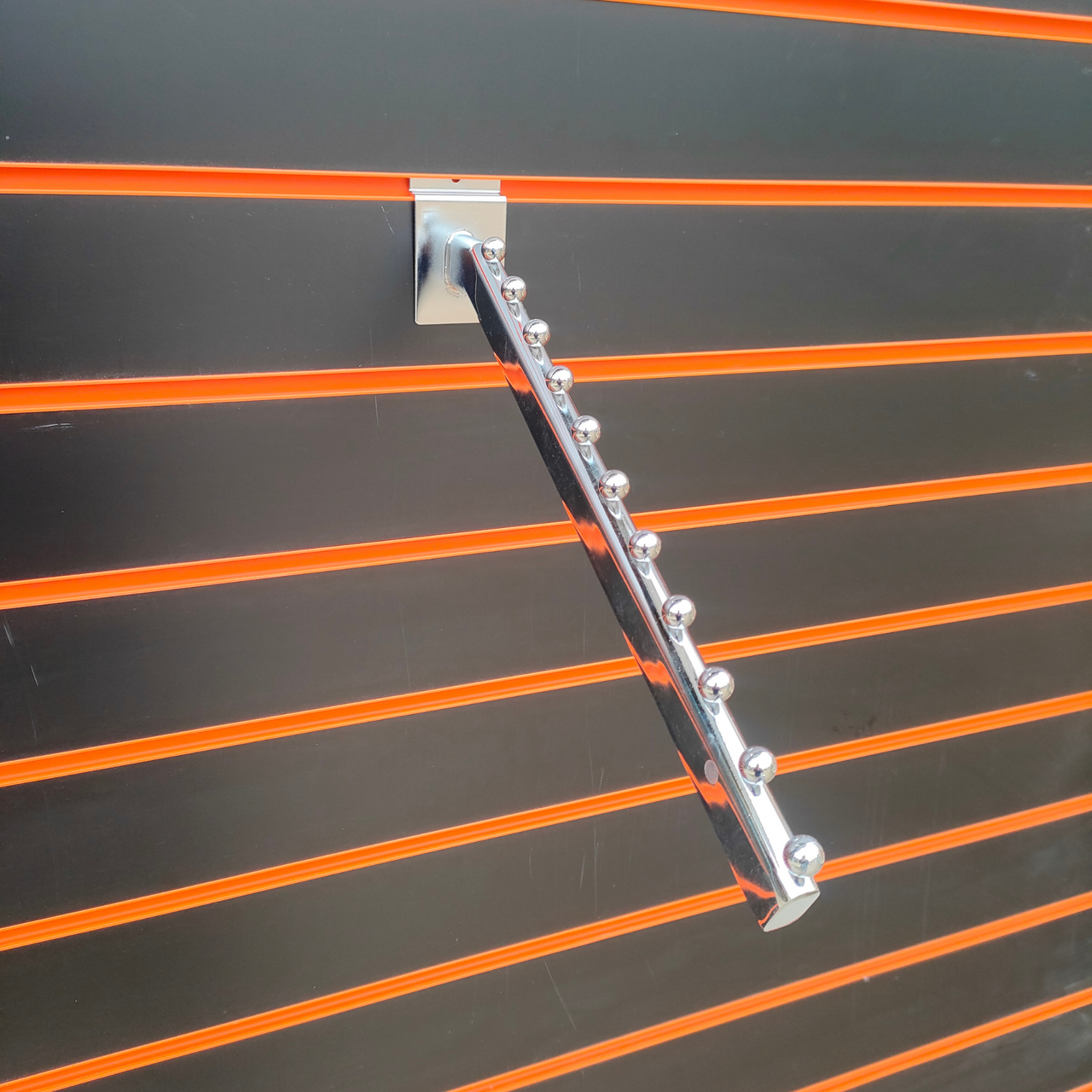 New 11 Ball Waterfall Sloping Display Arm For Slatwall