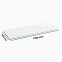 1200mm x 600mm x 8mm-Clear Tempered Glass Shelf Panel Storage Sheet Shelving Display Bathroom Shelves