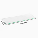 1200mm*300mm*8mm-Clear Tempered Glass Shelf Panel Storage Sheet Shelving Display Bathroom Shelves