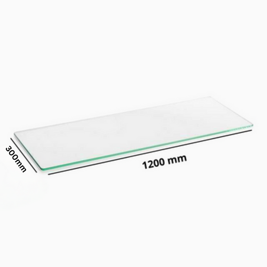 1200mm*300mm*8mm-Clear Tempered Glass Shelf Panel Storage Sheet Shelving Display Bathroom Shelves