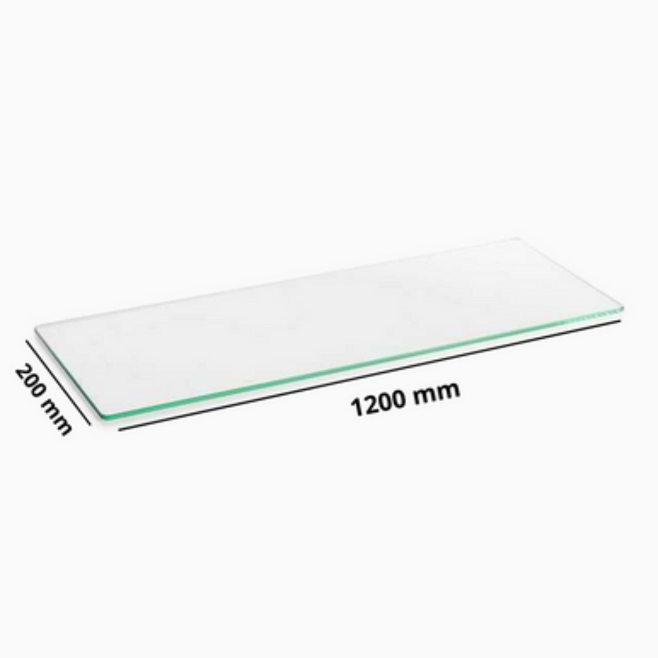 1200mm*200mm*8mm-Clear Tempered Glass Shelf Panel Storage Sheet Shelving Display Bathroom Shelves