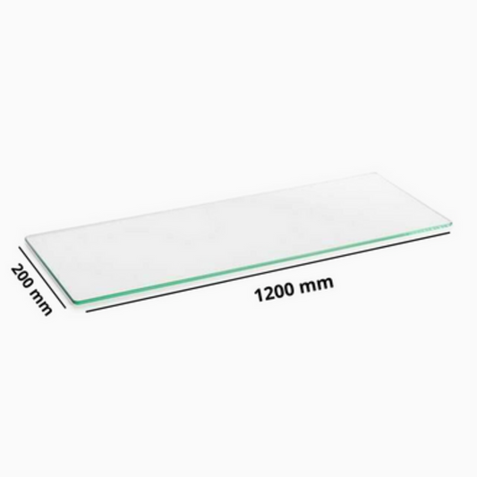 1200mm*200mm*8mm-Clear Tempered Glass Shelf Panel Storage Sheet Shelving Display Bathroom Shelves