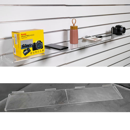 Acrylic Slatwall Shelves for Displaying Mobile Phones Accessories - 120cm Slatboard