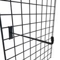 Black Grid Mesh Hooks Single Prong Shop Display