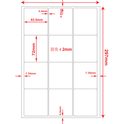 Multi-Purpose A4 White Self-Adhesive Labels - 12 Label Per sheet