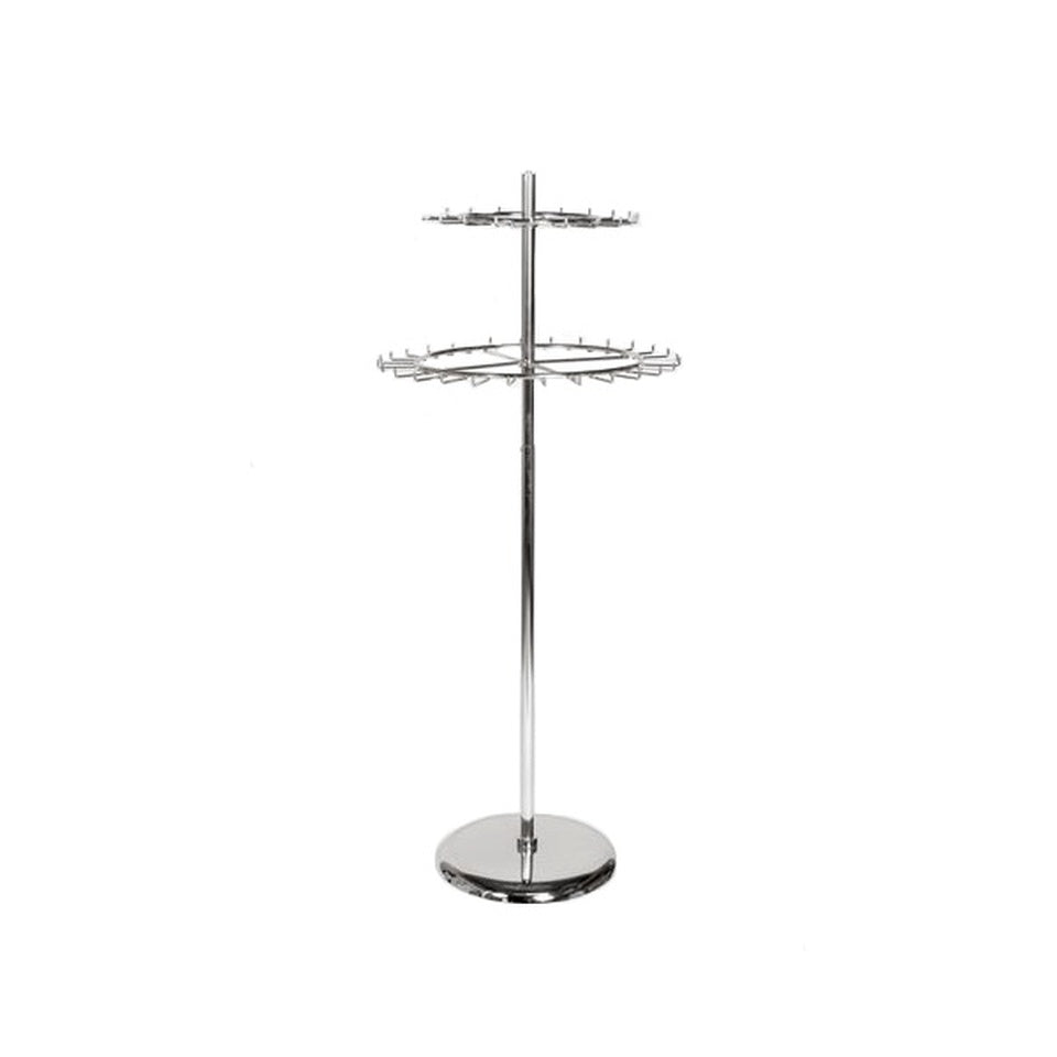 Chrome 2-Tier Revolving Tie And Belt Rail