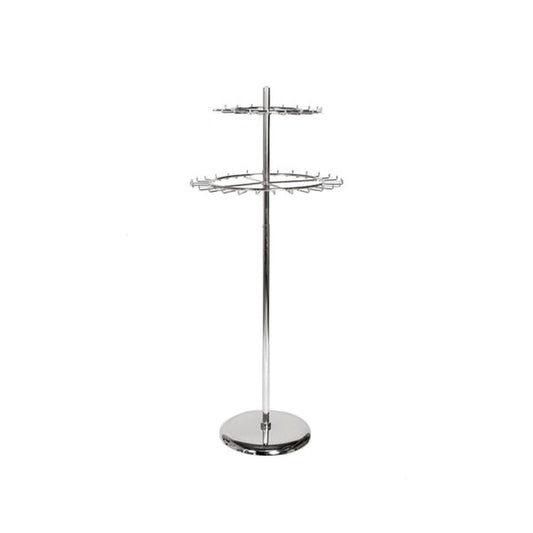 Chrome 2-Tier Revolving Tie And Belt Rail