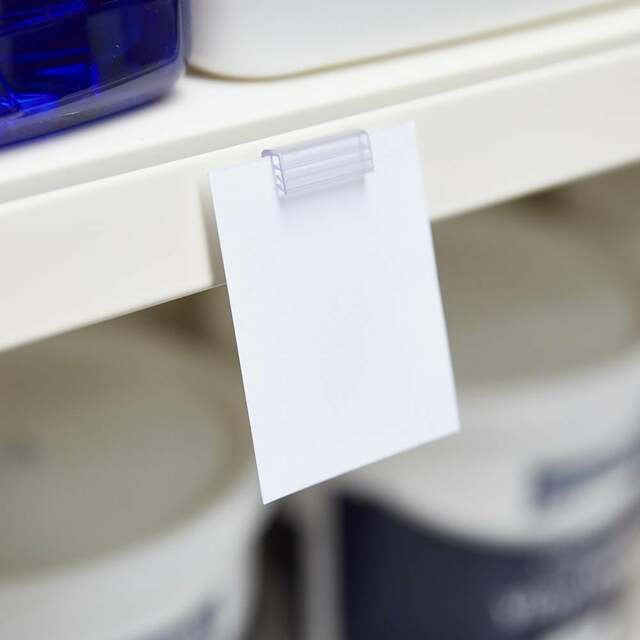 Pack of 50 Supergrip Grip Strip Sign Holder with Self-Adhesive Back