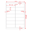 Multi-Purpose A4 White Self-Adhesive Labels - 14 Label Per sheet